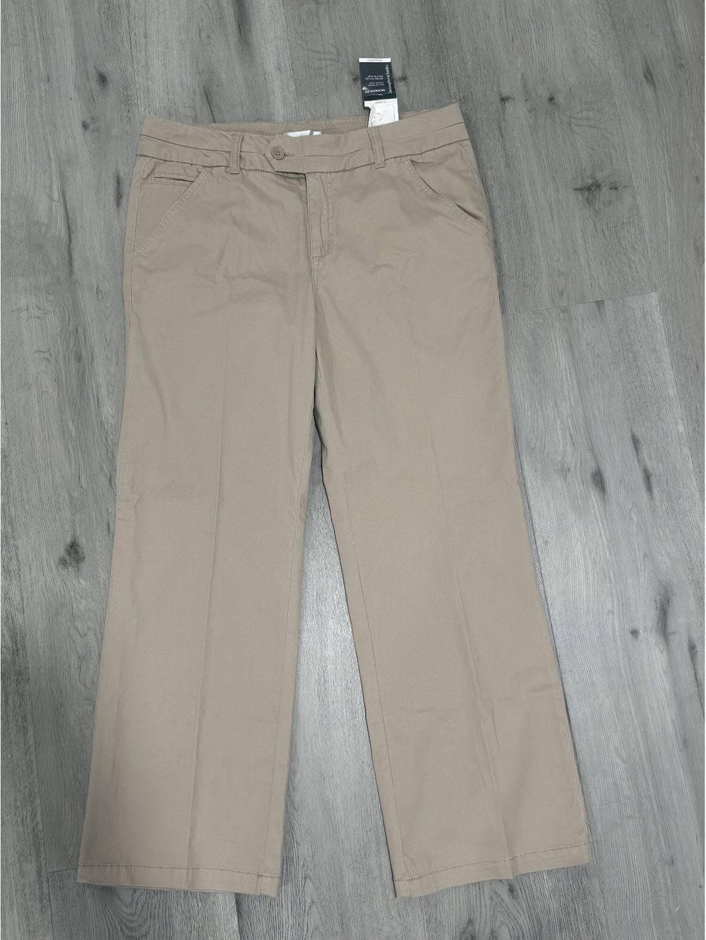 christopher & banks Women Pants Straight Leg Beige 12 Short NWT